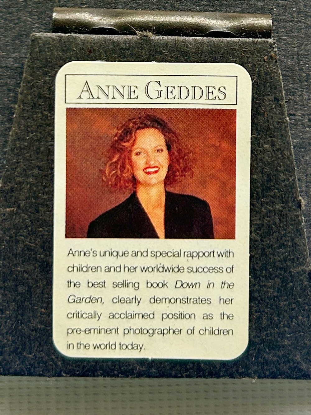 Hallmark Anne Geddes Glass Gallery Photo Frame Purple Lilacs 3” 1998 New In Box - Picture 5 of 11
